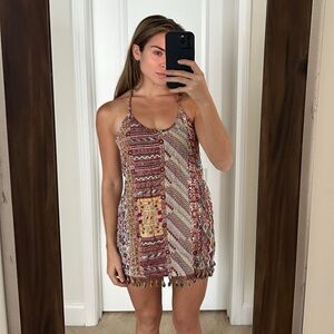 Bohemian Multicolor Halter Dress from LF